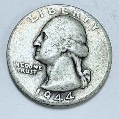 1944 Washington Quarter 90% Silver ~ GOOD CONDITION - Free Shipping #3545 - Image 1 of 2