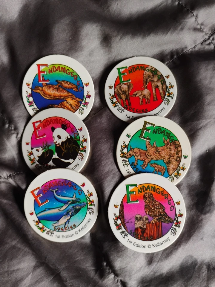 Endangered Species Animals Pogs Milk Caps 1st Edition Kellarney Game Pieces, 6 - Image 1 of 1