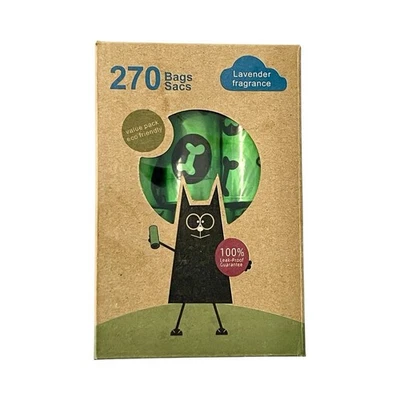 Bolsas de caca biodegradables para perros, paquete de valor de 270 cuentas, a prueba de fugas y extra gruesas Foto 1 de 4
