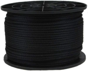 1/8 inch Black Dacron Polyester Cord - 500 Foot Spool | Solid Braid - - Picture 1 of 1