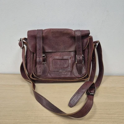 Dr. Martens braune weiche lässige Ledertasche Kuriertasche Schultertasche Größe 11" - Bild 1 von 4