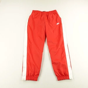 Nike Pants Mens XL Red White Woven Tear Away Track Windbreaker Peel Off Warmup - Picture 1 of 15