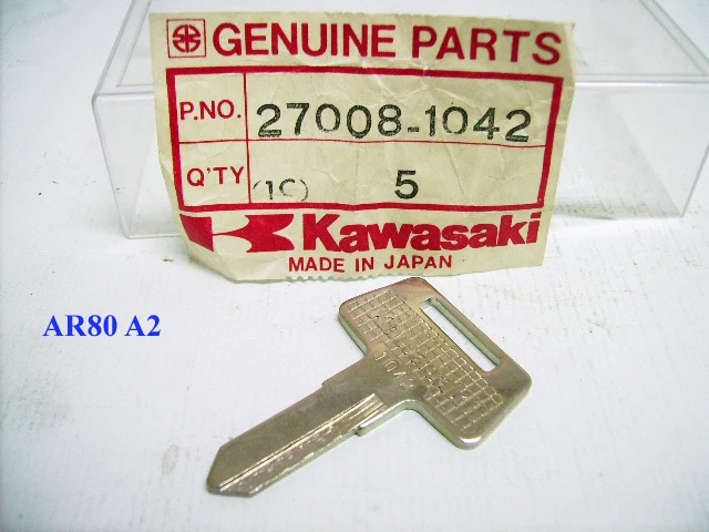 Kawasaki AR80 KEF300 KSV700 KVF360 KXF250 KLF250 KLF220 Blank Key NOS 27008-1042 Foto 1 de 1
