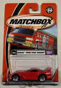 Matchbox Dodge Viper GTSR Concept #56 2001 rot mit silbernen Streifen - Bild 1 von 2