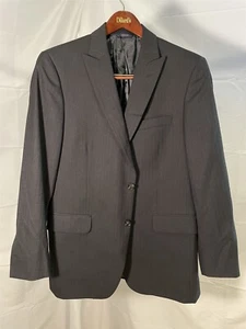 Brooks Brothers 40R Charcoal Subtle Striped Tollegno 1900 Wool Peak 2Btn Blazer - Picture 1 of 10