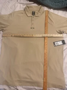 Oakley Hydrolix Short Sleeve Polo Golf Shirt Polyester HUMUS Men's X-Large NWT - Picture 1 of 10