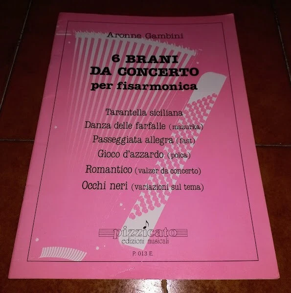 Aaron Gambini 6 Tracks From Concerto For Accordion Sheet Ed. Pizzicato 1986 - Image 1 of 1