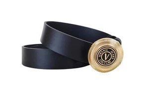 VERSACE COUTURE Gürtel Belt Original V-EMBLEM Leder 71YA6F08 schwarz - Bild 1 von 4