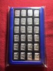 24 X 1 Gram Valcambi Fine Silver Ingots supplied In an Element Card tested 0012