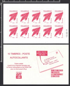 French Polynesia - Booklet C977-1 - Red - 1000F 15.02.2011 - 80 euro MNH Superb - Picture 1 of 1