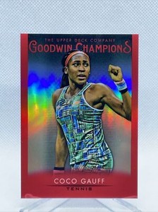 2021 Upper Deck Goodwin Champions #17 Coco Gauff Red Refractor
