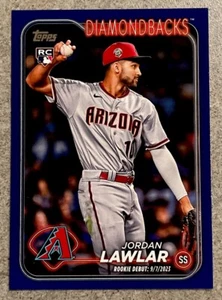 2024 Topps Update Jordan Lawlar Rookie Debut Royal Blue #US41 - Picture 1 of 2