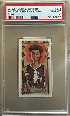 2023 Topps Allen & Ginter VICTOR WEMBANYAMA Mini Portrait PSA 10 - Image 1 of 2