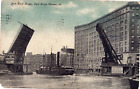 Carte postale antique 1909 Jack Knife Bridge State Street Chicago Illinois