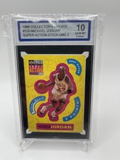 1996 UD COLLECTOR'S CHOICE STICK-UMS #S30 MICHAEL JORDAN CARD  ISA GEM MNT 10!!