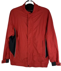 Chaqueta cortavientos de golf DryJoys By FootJoy para hombre XL roja negra cremallera completa manga L - Imagen 1 de 13