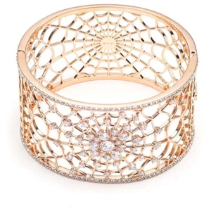 Swarovski Precisely Cuff White, Rose-Gold Tone Plated #HTF #RARE - Picture 1 of 4