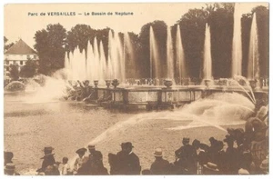 VERSAILLES 78 Le Bassin de Neptune CPA animée sépia écrite oblitérée en 1908 - Picture 1 of 2