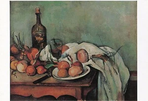 POSTAL de Paul Cézanne•Naturaleza muerta con cebollas 1895•Arte impresionista - Imagen 1 de 1