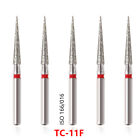 5Pcs Dental Diamond Burs Taper Conical FG Drills for High Speed handpiece TC-11F