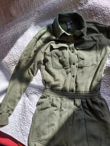 Sweaty Jumpsuit Betty Salbeigrün Grau Small - Bild 1 von 5