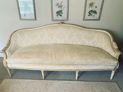 FRENCH LOUIS XVI STYLE CARVED CANAPE SOFA Cover