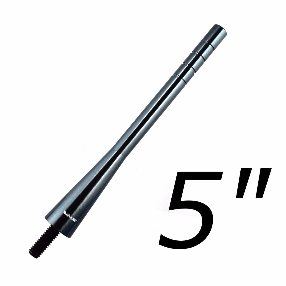 SE ADAPTA A 93-18 TOYOTA TRD GUNMETAL ALUMINIO RECHONCHO ANTENA DE BILLET CORTO 5" AM FM Foto 1 de 4