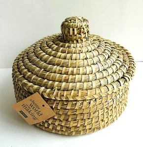 Bread Warmer Basket, Serrv, A Better World in the Making 10.5" dia. X 8.5" H - Picture 1 of 7