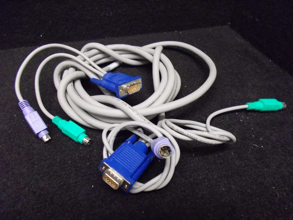 IBM 09N9705, Ps/2 KVM Cable 12 1/12ft, FRU 06P6007 CA277529-0001 Ec: H20594A. - Image 1 of 2