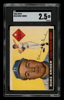 1955 Topps Set-Break #210 Duke Snider SGC 2,5 bueno+ Foto 1 de 3