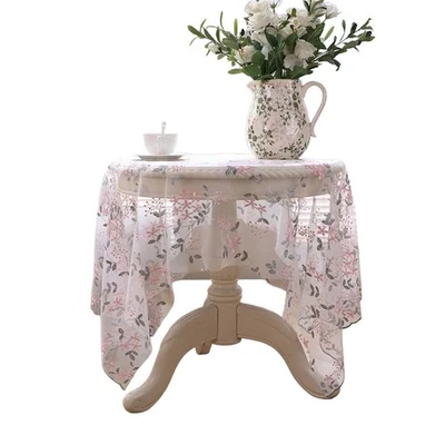 Colorful Floral Lace Tablecloth for Rustic For Dining Room and Bedroom Use - Image 1 of 4