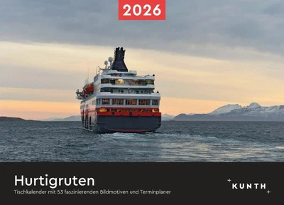 Hurtigruten - KUNTH Tischkalender 2026 Kalender 54 S. Deutsch 2026 Kunth Verlag