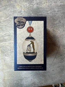 Disney 30th Anniversary Snowglobe Ornament Star Wars R2-D2 & C3PO April 2017 NIB - Picture 1 of 3