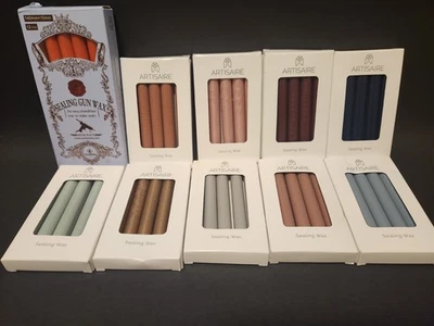 Pistola de pegamento de cera de sellado Artisaire lote grande colores surtidos en caja lote de 53 Foto 1 de 4