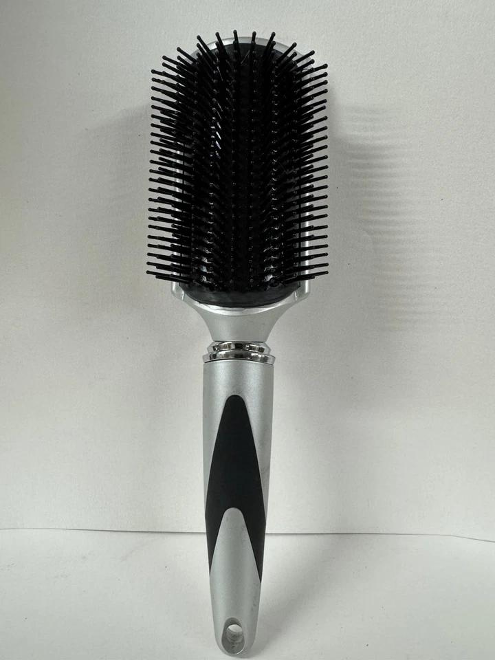 Cushion Brush large hard rubber , silver & Black - Image 1 of 4