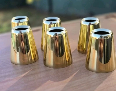 Solid Brass Candle Followers Burners 1 1/4 Inch Church - Image 1 of 4