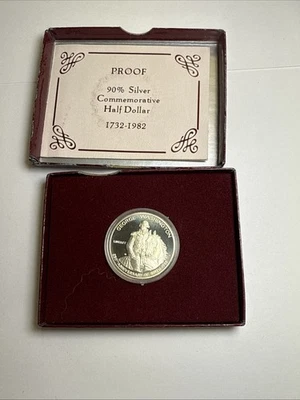 1982-S George Washington Commemorative Half Dollar Proof 50C 90% SIlver US Coin - Image 1 of 4