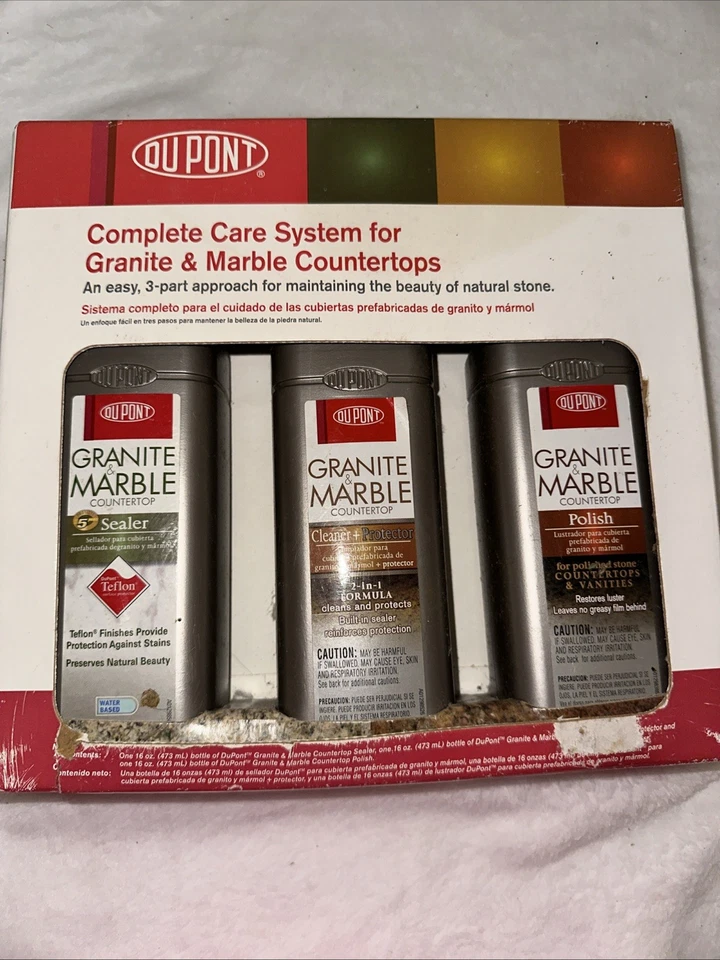 Limpiador, pulidor y sellador de encimeras de granito y mármol Dupont de doble cuidado 16 OZ Foto 1 de 1