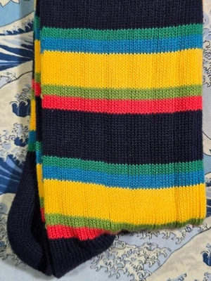 Paul Smith Mens Italian Socks Bingo Chunky Stripe Navy Multi K227 Cotton OneSize - image 1 of 4