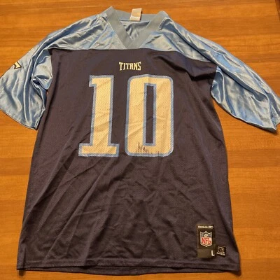 Футболка игрока Reebok NFL Tennessee Titans Vince Young No10 большая синяя - Изображение 1 из 4