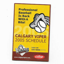 2005 Calgary Vipers  Pocket Schedule Northern League Baseball