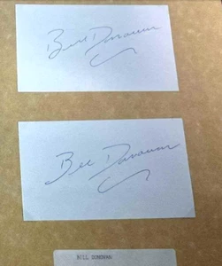 Bill Donovan Boston Braves (d. 1997) Signed Autographed Pair of Index Cards - Picture 1 of 1