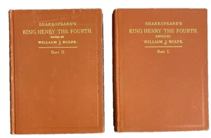 Shakespeare's King Henry the Fourth Part I & Part II-Edited By William Rolfe VTG - Picture 1 of 21