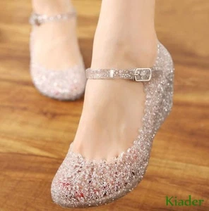 Lo último Zapatos de Cuña de Playa Tacones Altos Mujer Correa al Tobillo Sandalias Zapatillas Zapatos de Jalea - Imagen 1 de 15