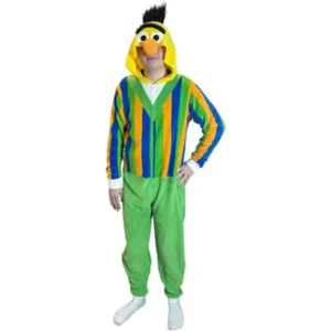 Sesame Street Adult Bert One Piece Costume Size Large - Picture 1 of 6