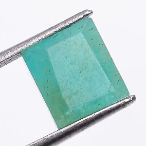 Natural Amazonite Square Shape Cut Stone Drilled Gemstone 4 Ct 10X9X5 mm A-20498
