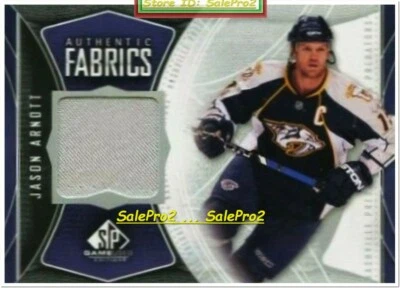 UD SP GAME USED SPGU 2009 JASON ARNOTT NHL NASHVILLE PREDATORS GAME JERSEY #AFJA - Image 1 of 2