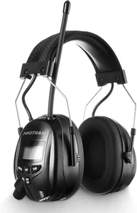 AM/FM Radio Headphones 25Db Nrr,Noise Reduction Safety Earmuffs,Digital Display - Picture 1 of 9