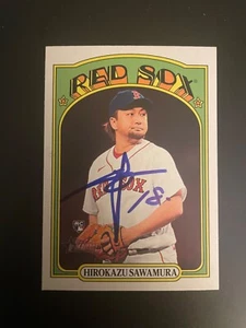 Hirokazu Sawamura 2021 Topps Heritage Signed card Boston Red Sox Japan Rare - Picture 1 of 1