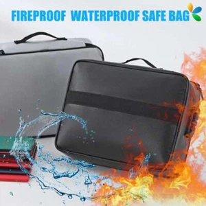 Caja de documentos grande ignífuga 2000 °F con bloqueo de almacenamiento de archivos bolsa segura impermeable - Imagen 1 de 15
